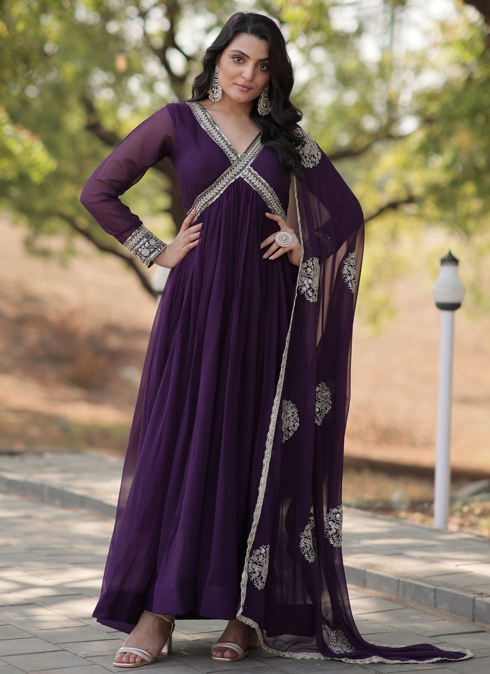 Faux Georgette Gown - G1481