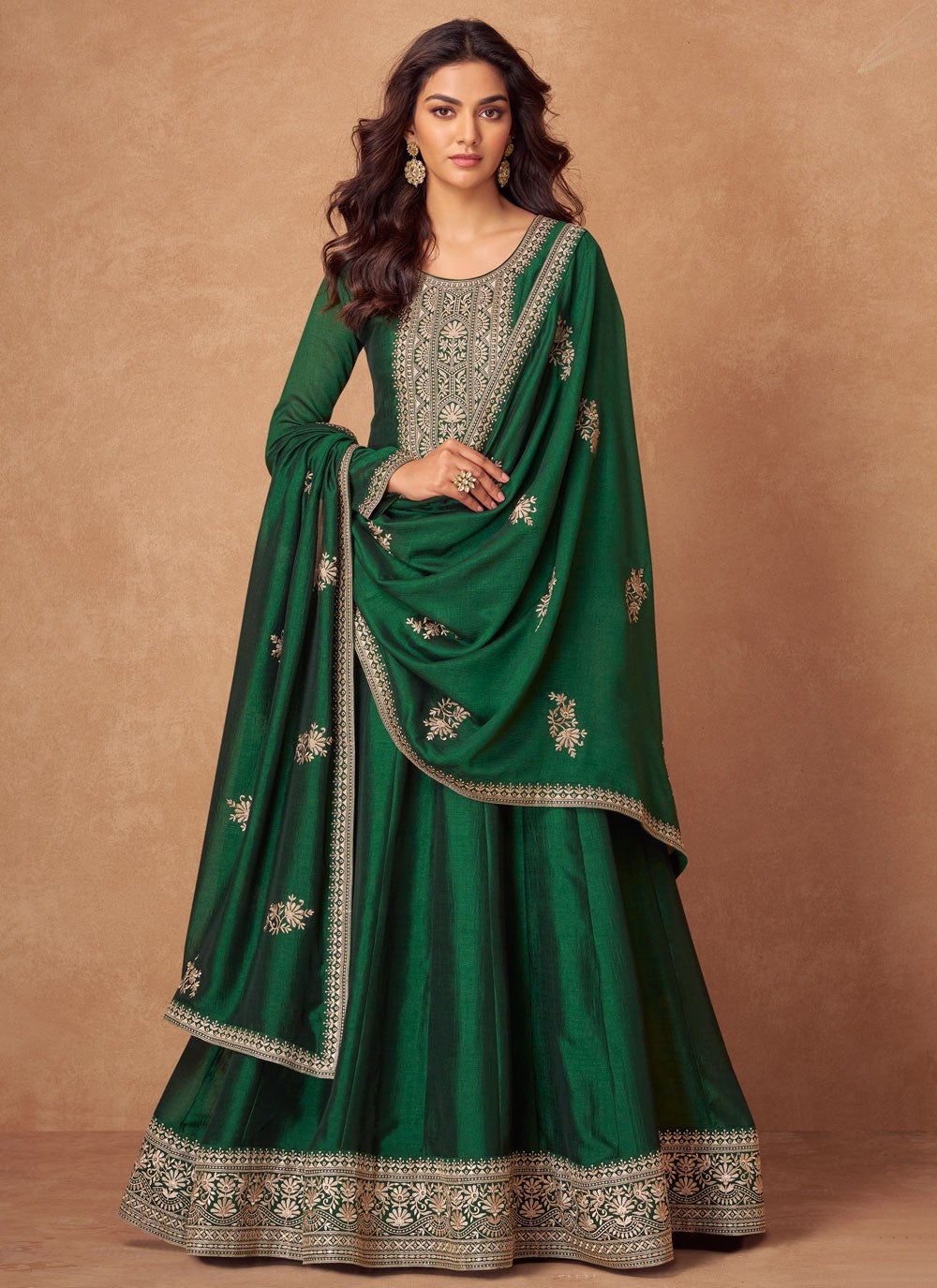 Embroidered Silk Gown - G1933