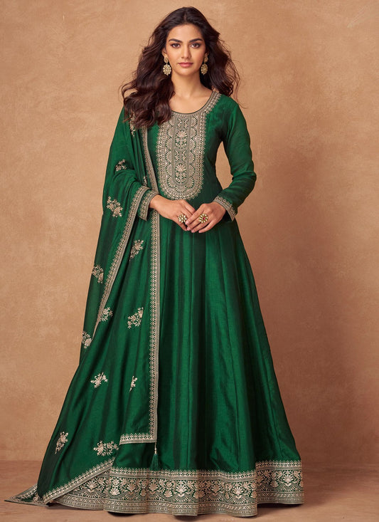 Embroidered Silk Gown - G1933