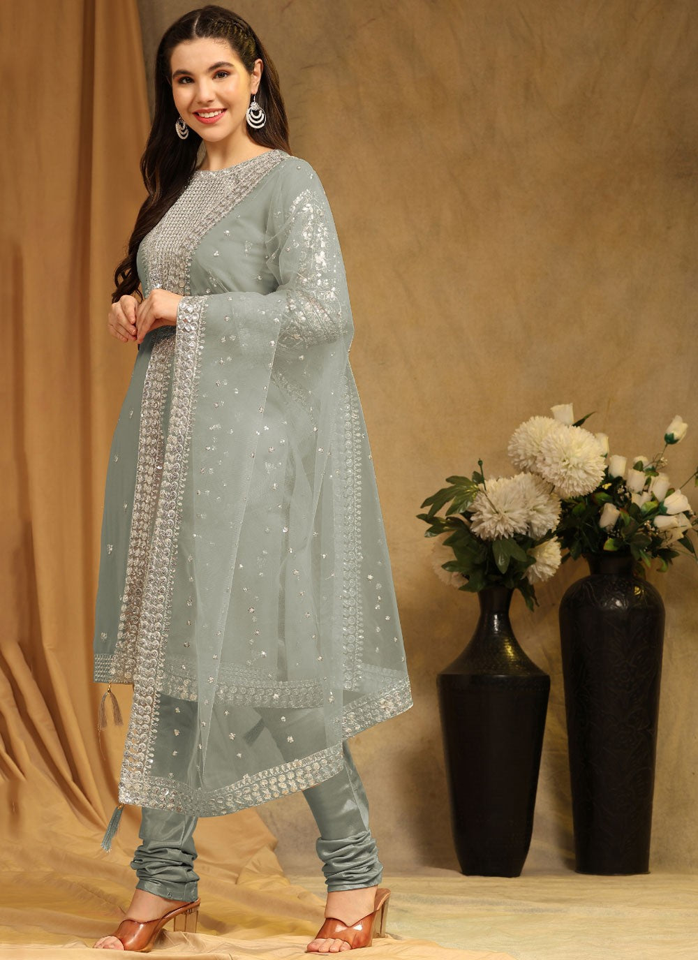 Faux Georgette Salwar Suit - T1633