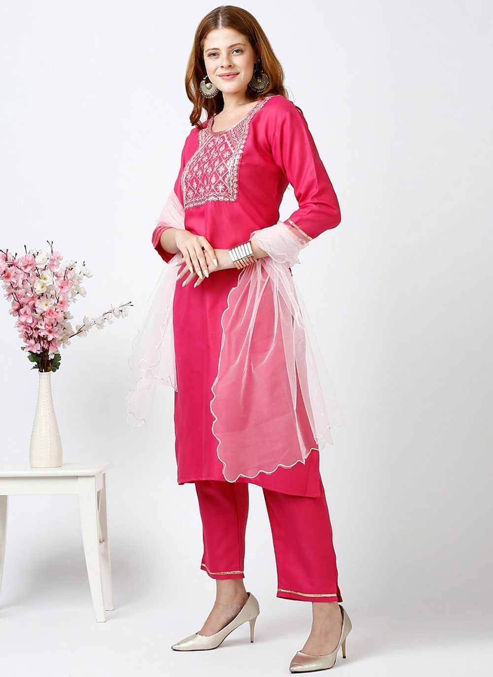 Embroidered Cotton Salwar Suit - T4615