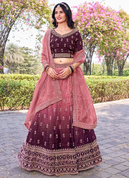 Crush Ceremonial, Festival, Mehandi & Sangeet A - Line Lehenga L3654