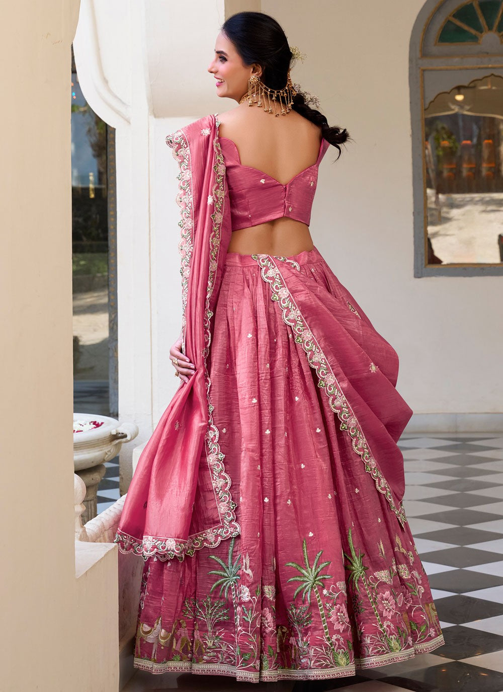 Crush Festival, Mehandi & Sangeet A - Line Lehenga L3624