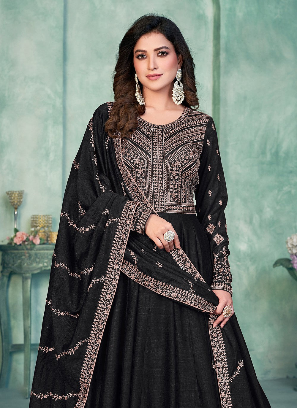 Art Silk Salwar Suit - T1220