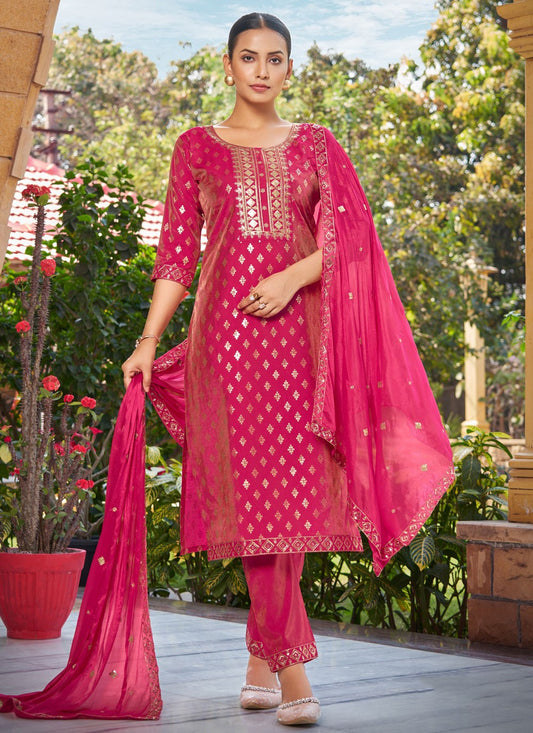Archive Embroidered, Zari 316727 Hot Pink T6797