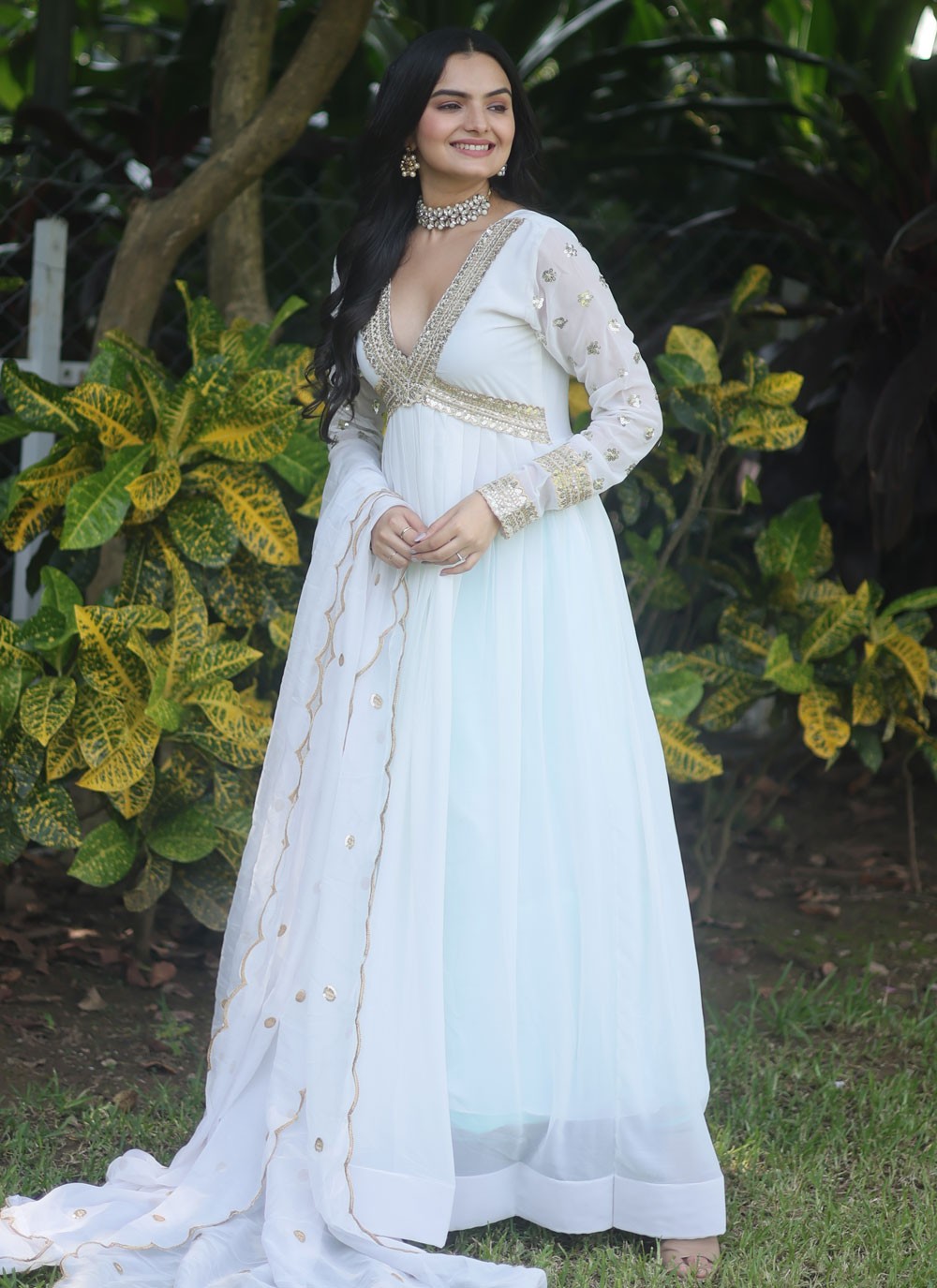 Faux Georgette Gown - G1245