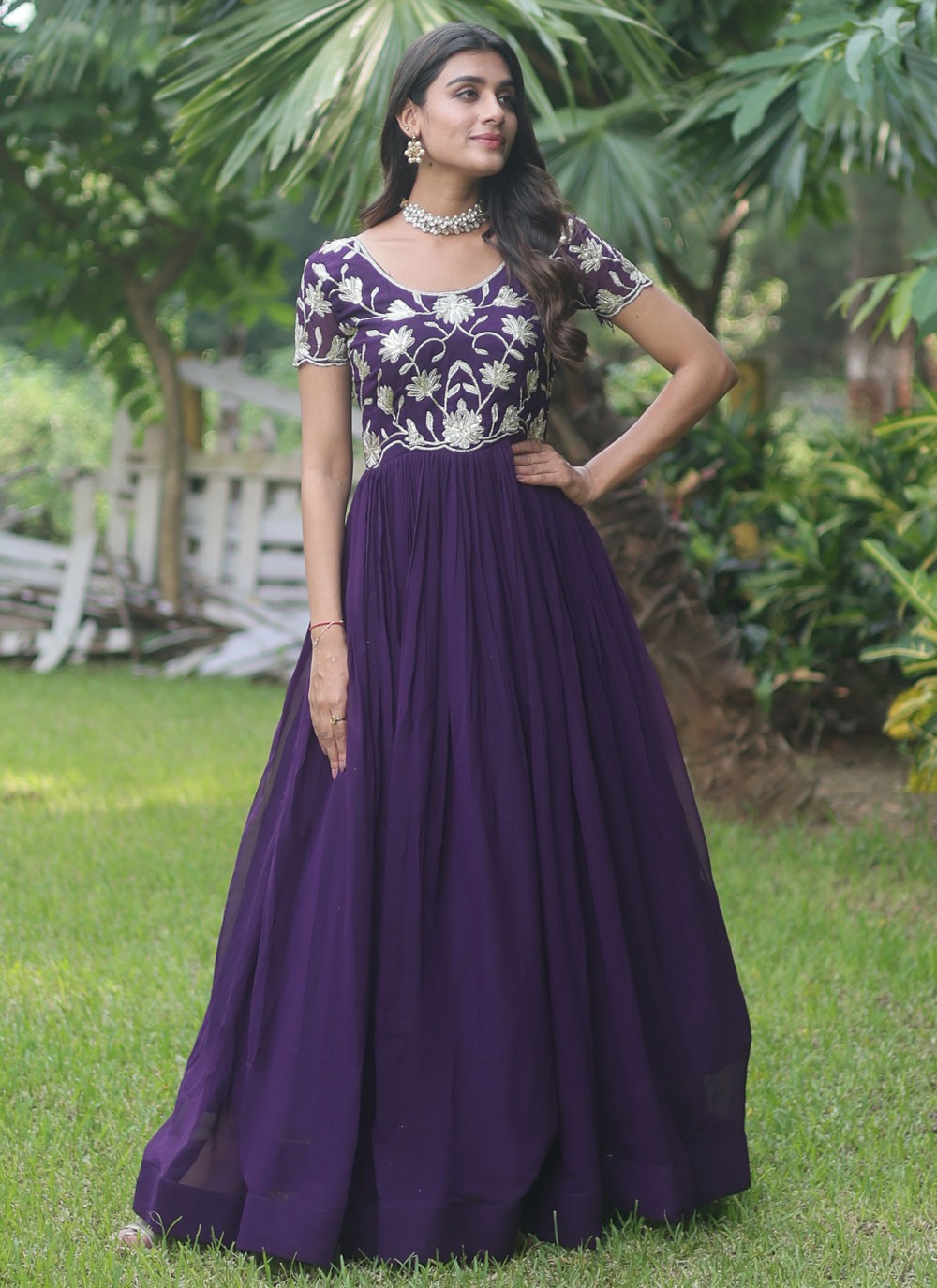 Faux Georgette Gown - G1228