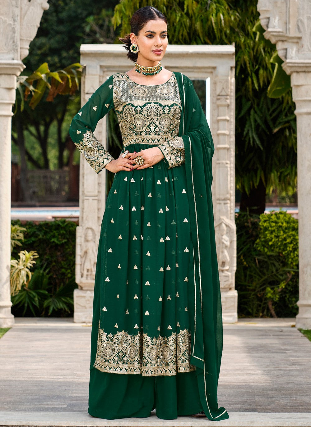 Faux Georgette Salwar Suit - T1409