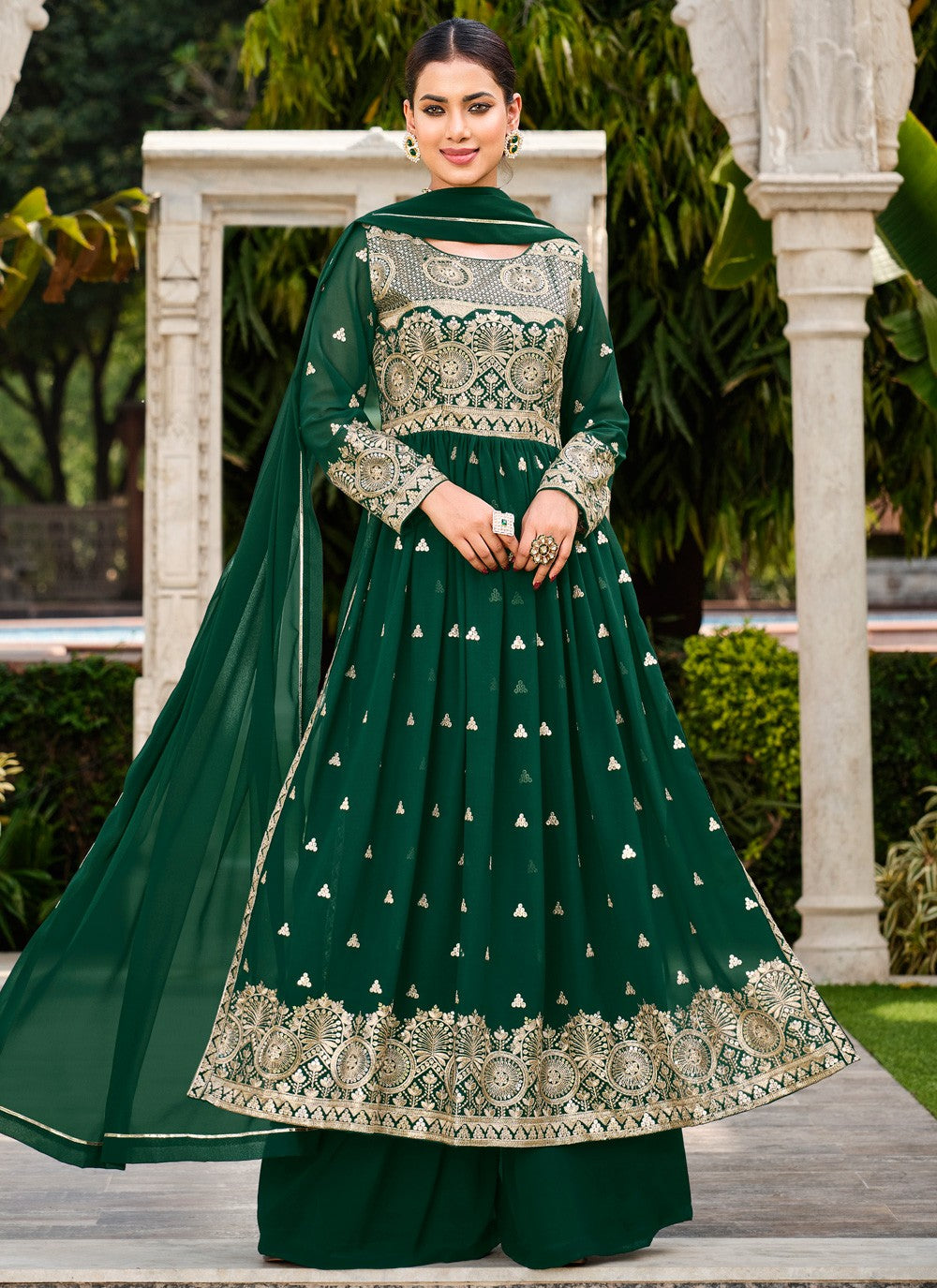 Faux Georgette Salwar Suit - T1409
