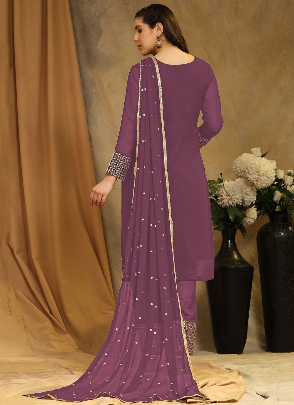 Faux Georgette Pakistani Suit - T1626