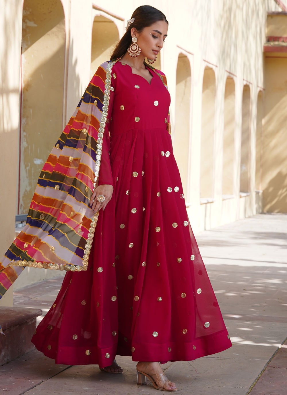 Faux Georgette Gown - G1386