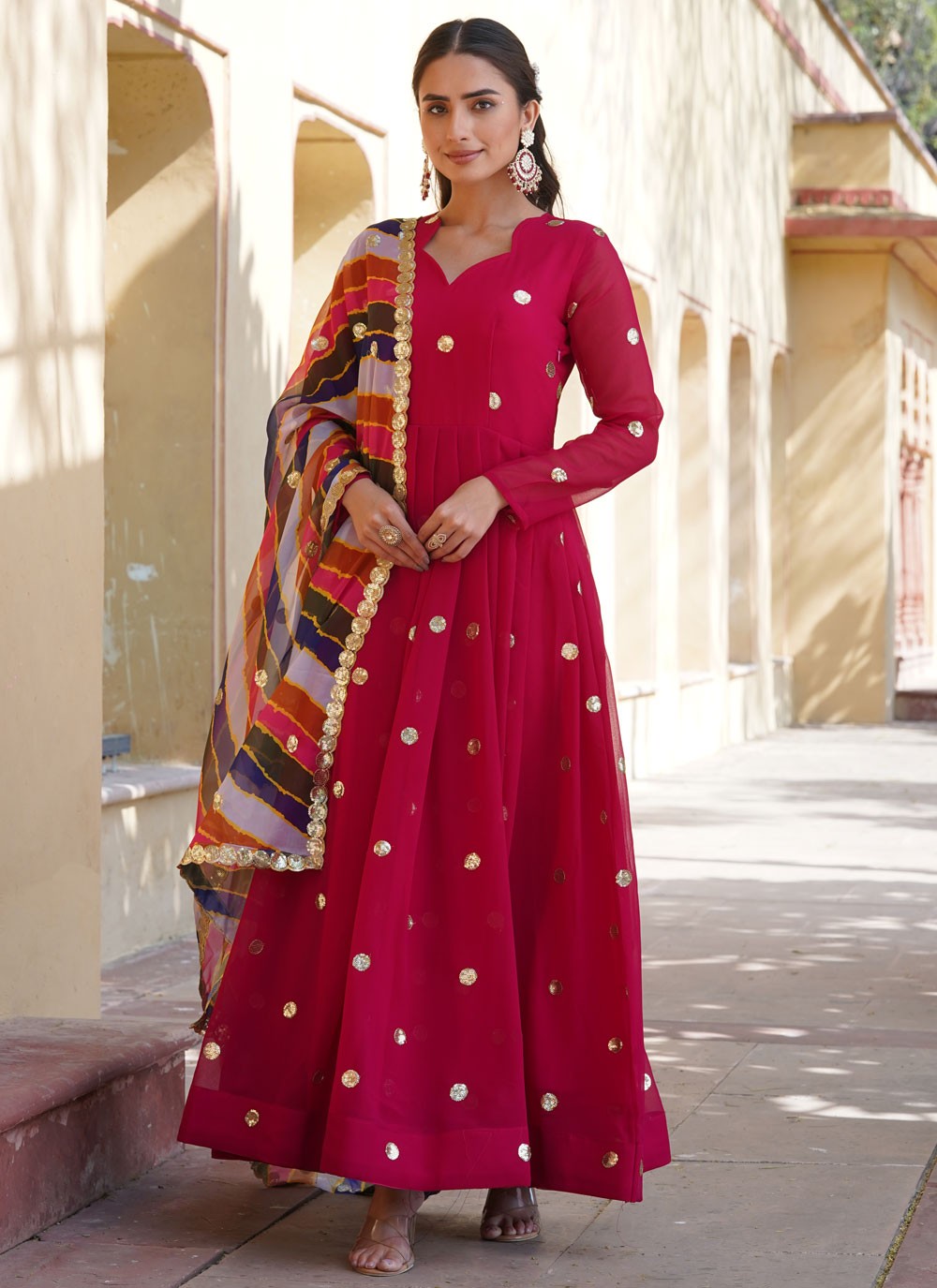 Faux Georgette Gown - G1386