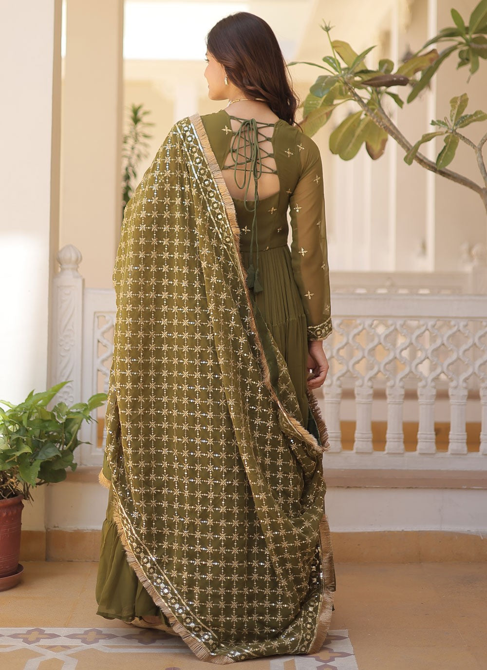 Faux Georgette Gown - G1407