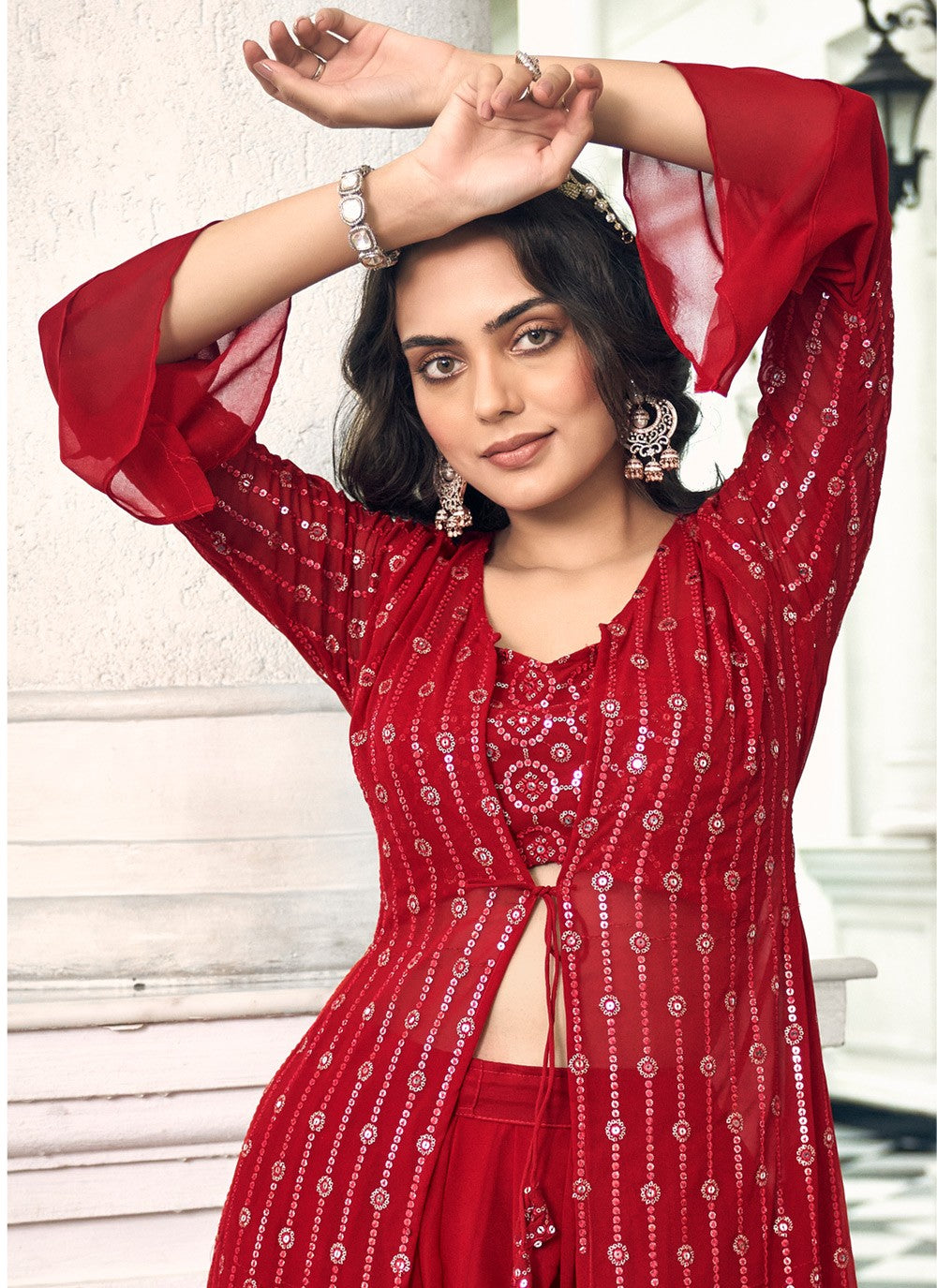 Faux Georgette Salwar Suit - T1256