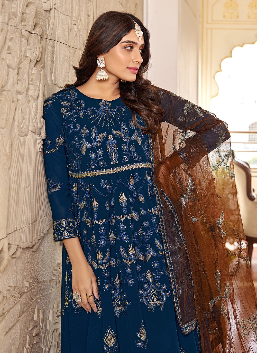 Faux Georgette Gown - G1312