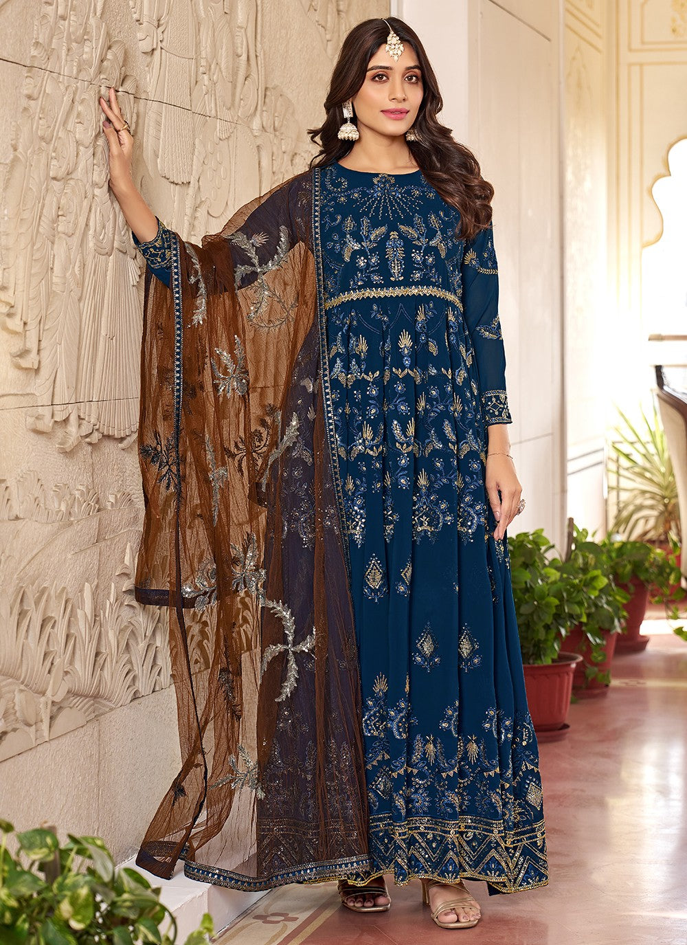 Faux Georgette Gown - G1312