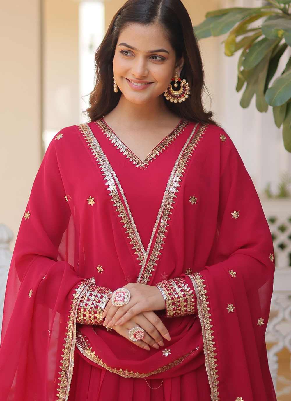 Faux Georgette Gown - G1273