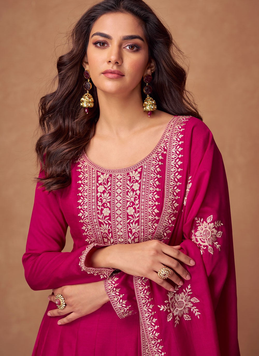Embroidered Silk Gown - G1933