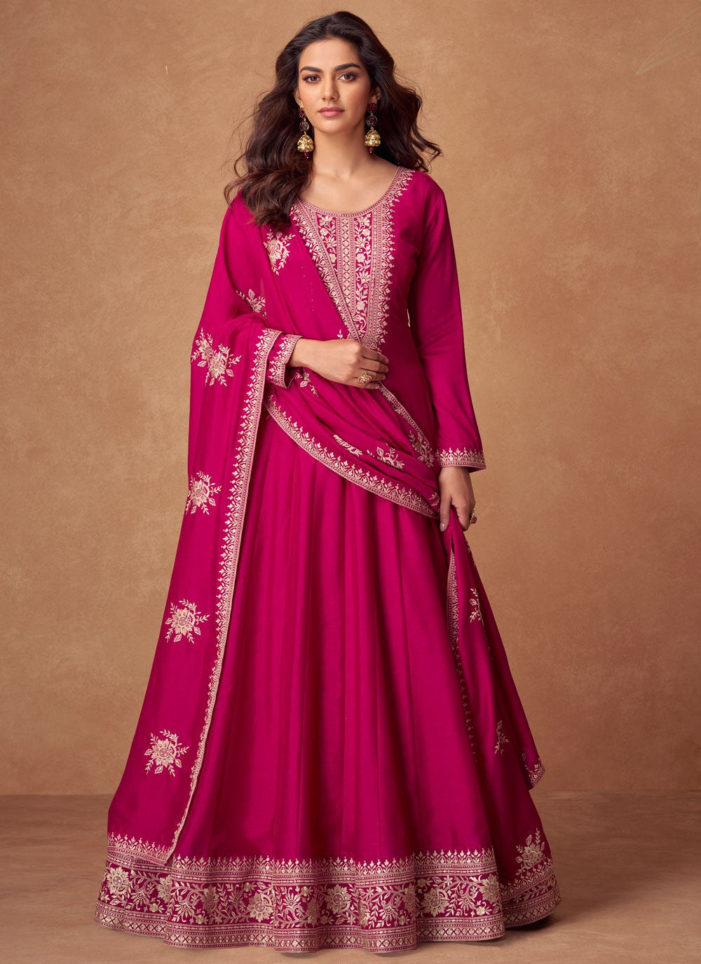Embroidered Silk Gown - G1933