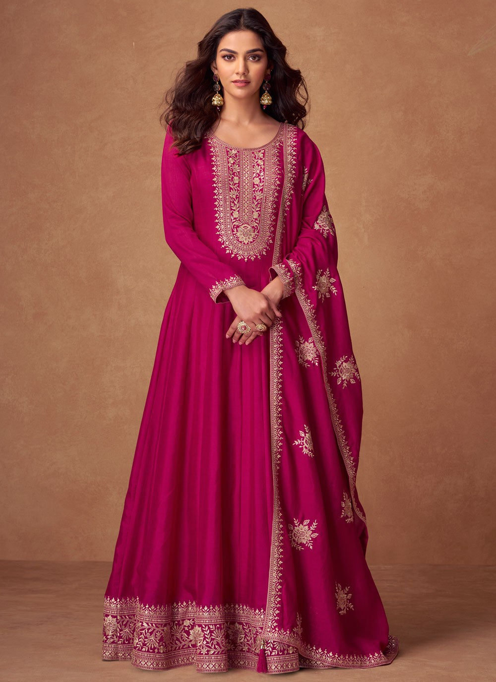 Embroidered Silk Gown - G1933