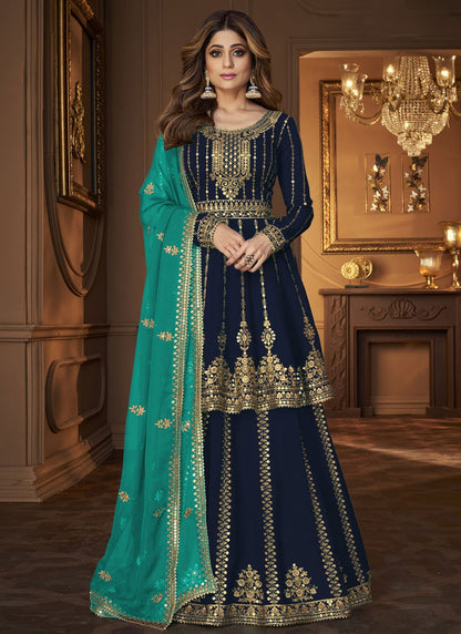Embroidered Georgette A - Line Lehenga - L2333
