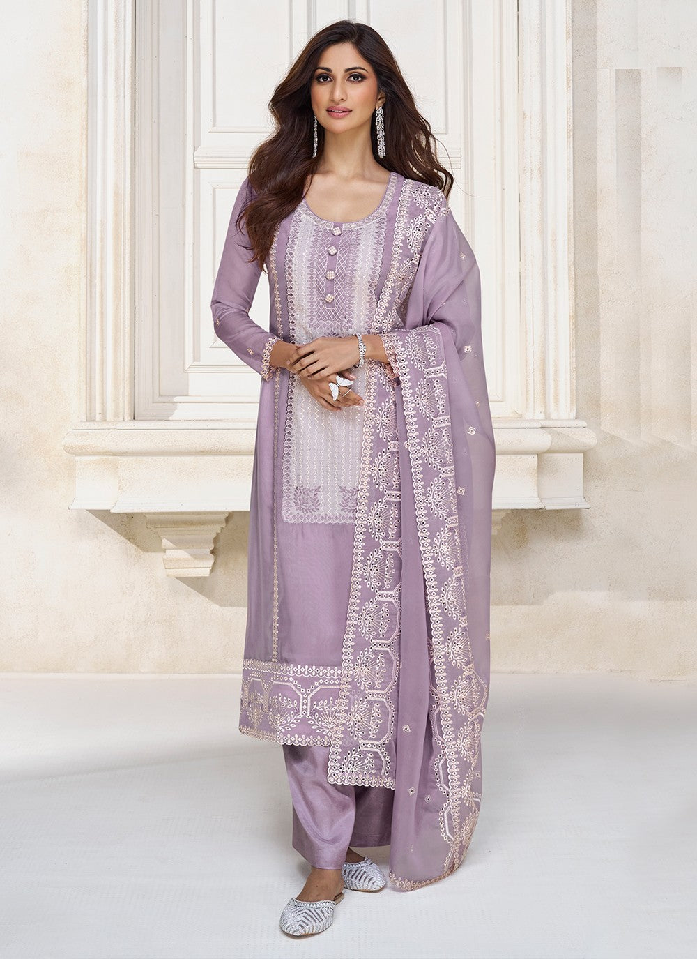 Organza, Silk Salwar Suit - T1203