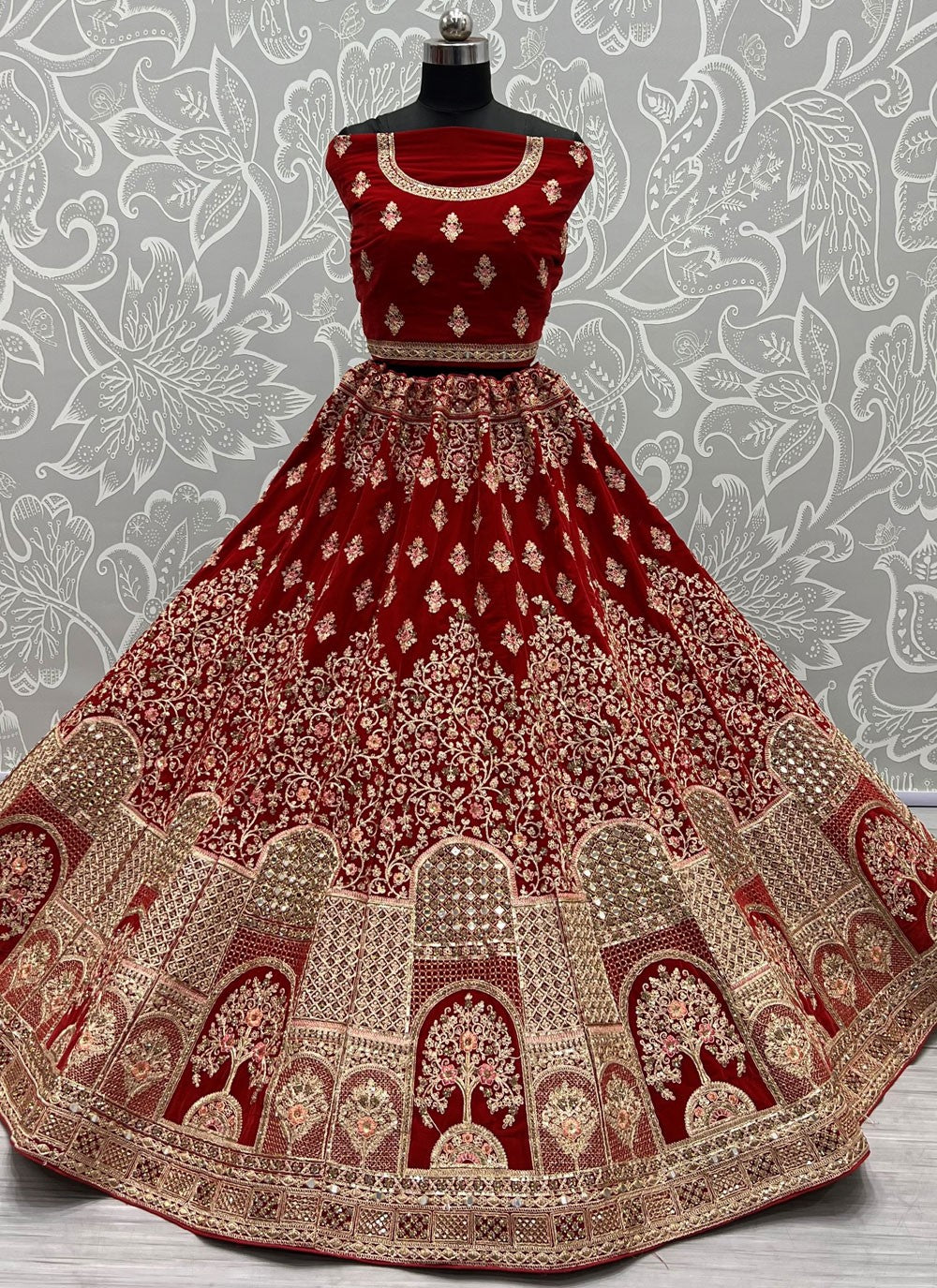 Diamond Velvet A - Line Lehenga - L2092