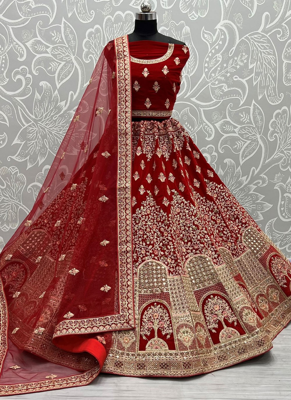 Diamond Velvet A - Line Lehenga - L2092
