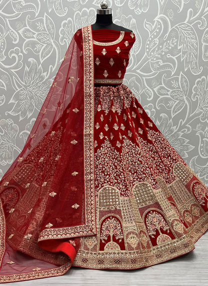 Diamond Velvet A - Line Lehenga - L2092