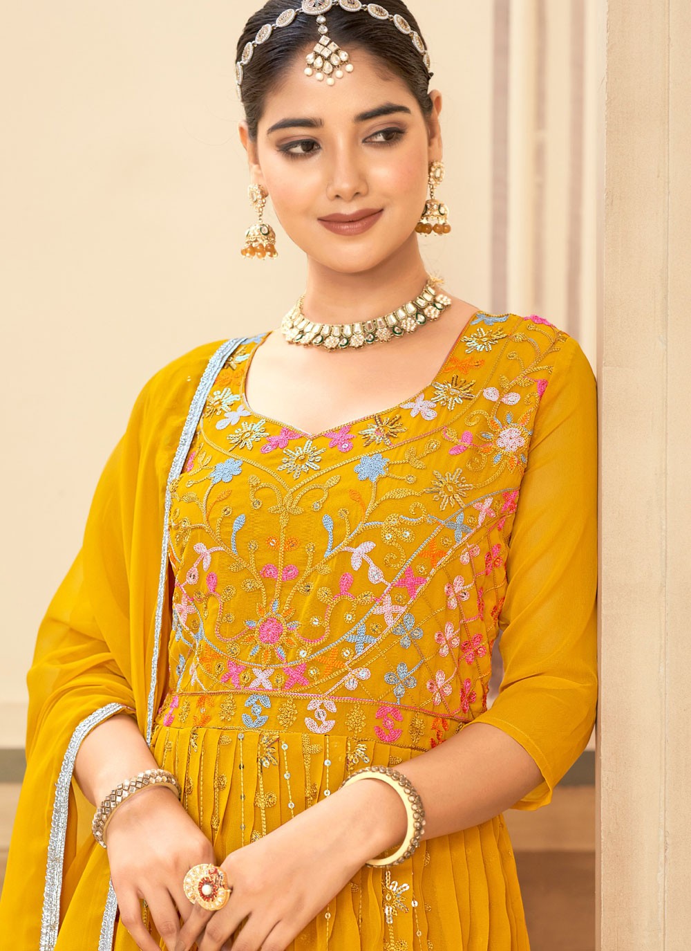 Faux Georgette Gown - G1556