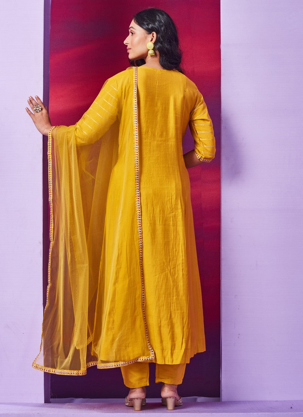 Chanderi Silk Salwar Suit - T1536