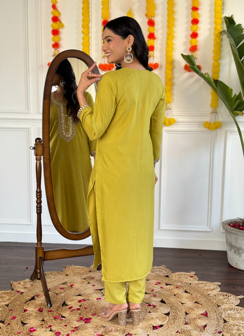 Embroidered Rayon Salwar Suit - T4688