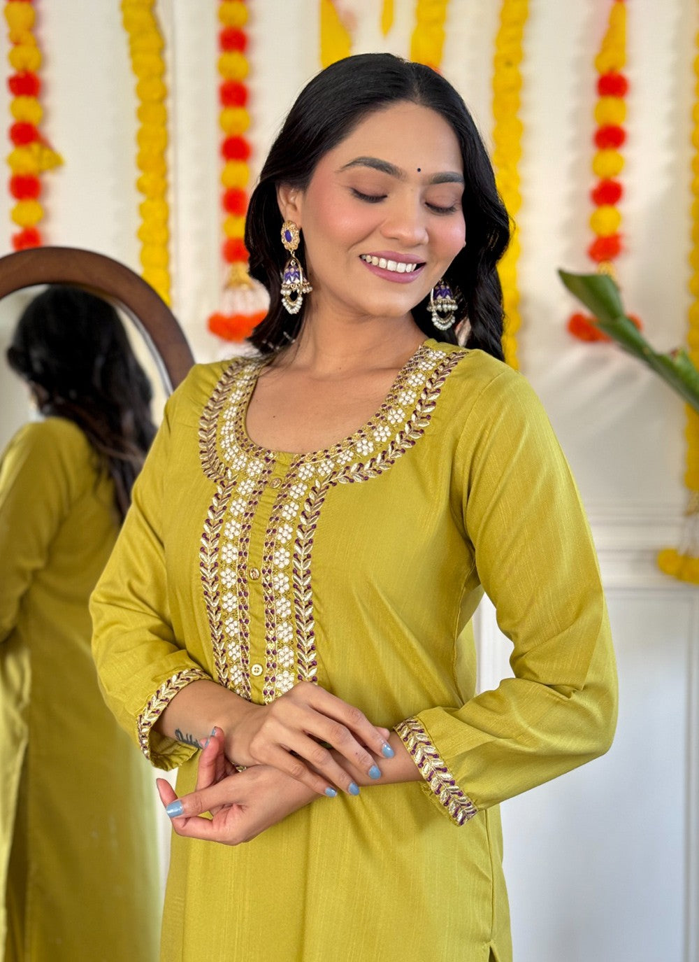 Embroidered Rayon Salwar Suit - T4688