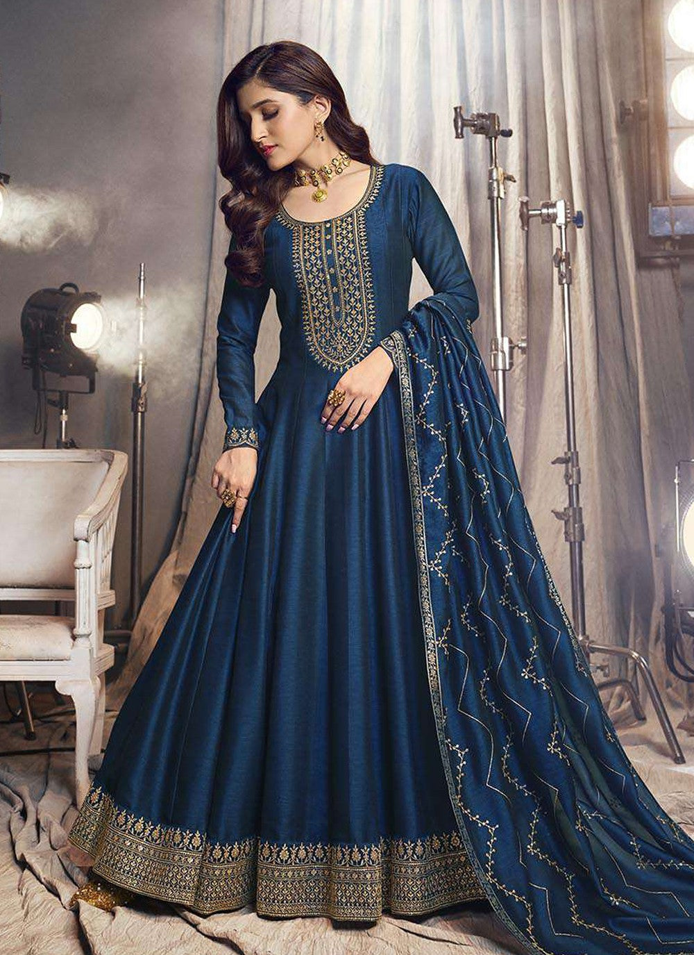 Silk Salwar Suit - T1084