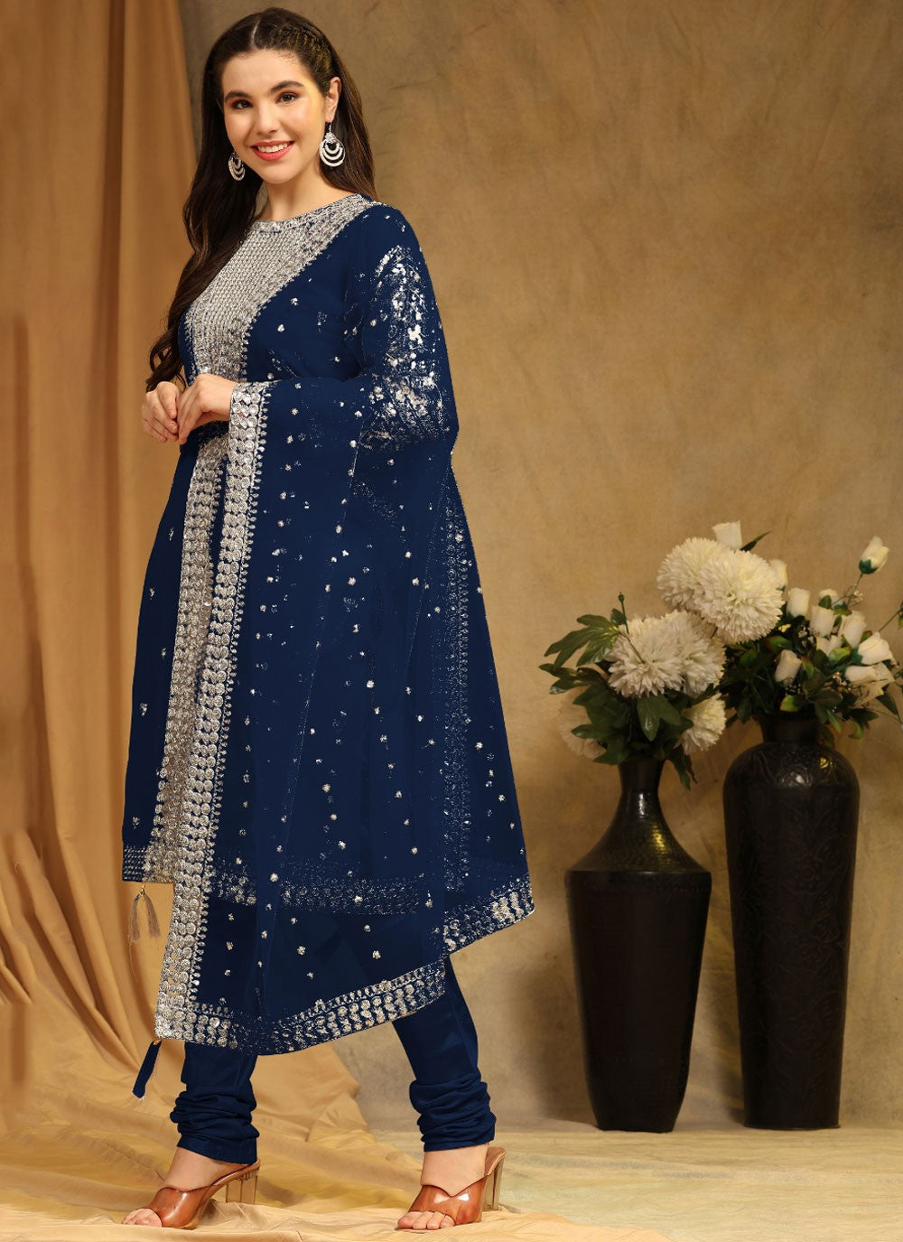 Faux Georgette Salwar Suit - T1633