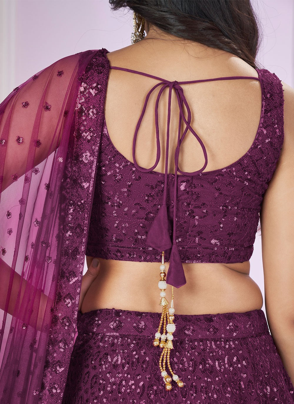 Embroidered Net A - Line Lehenga - L2142