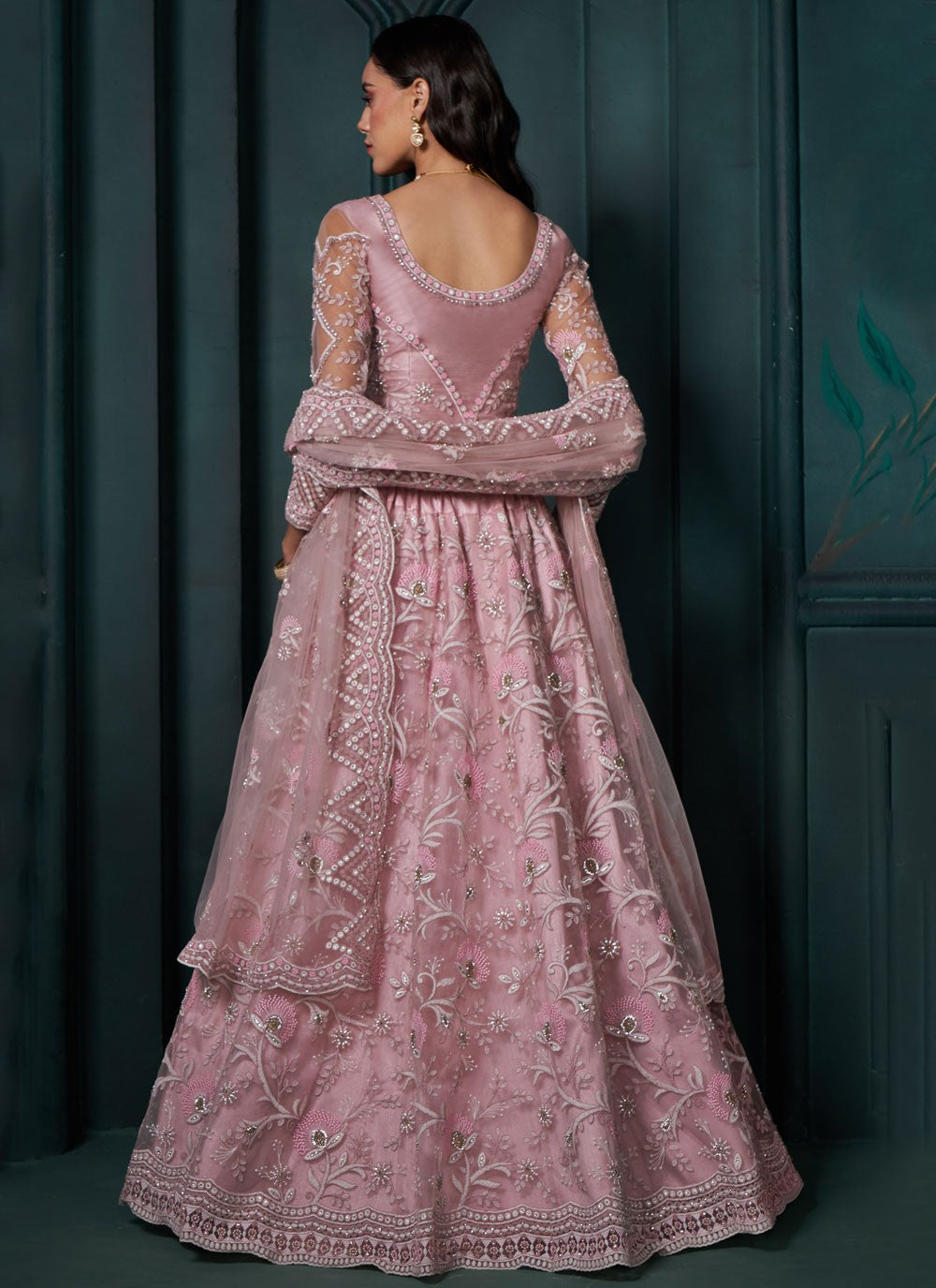 Embroidered Georgette A - Line Lehenga - L2407