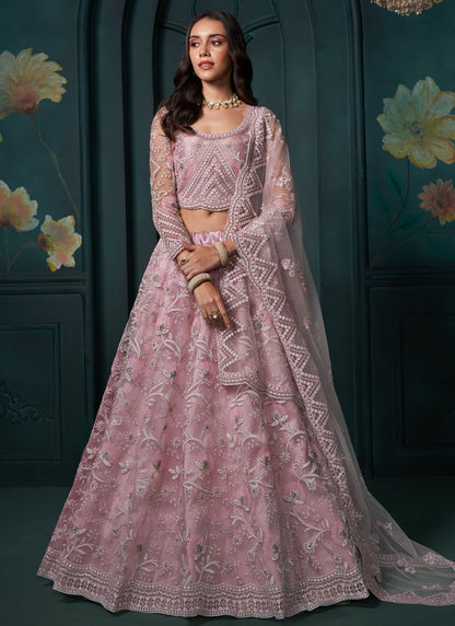 Embroidered Georgette A - Line Lehenga - L2407