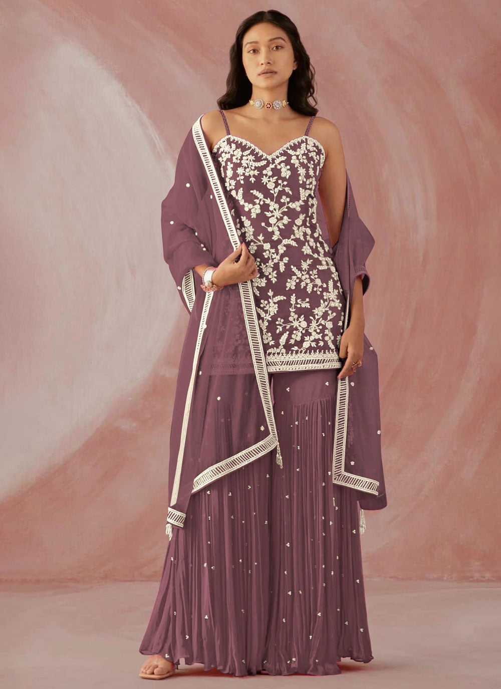 Faux Georgette Salwar Suit - T1526