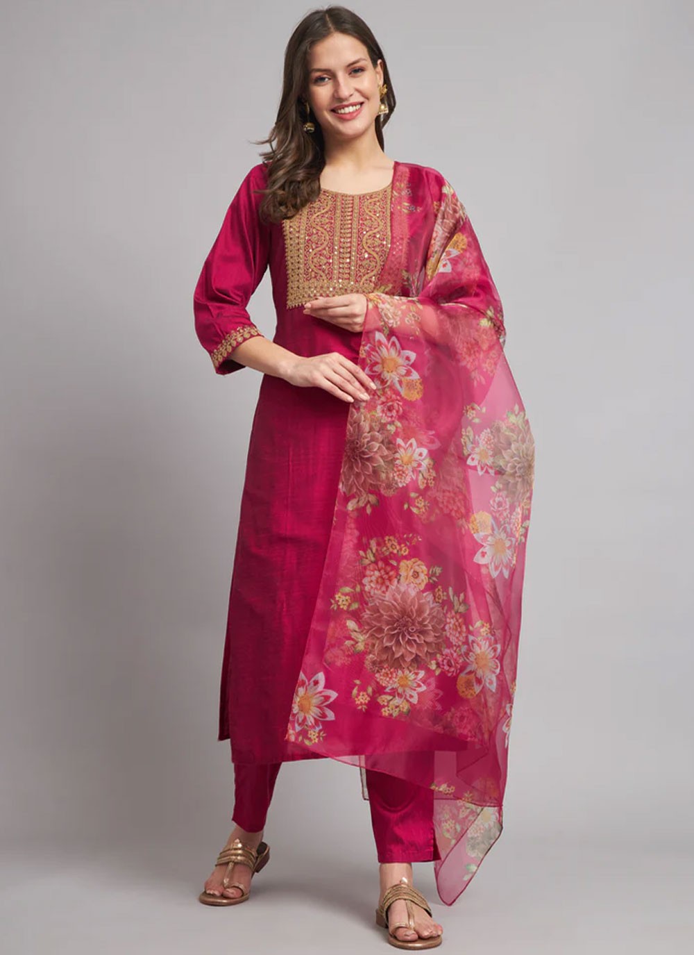 Silk Salwar Suit - T1339
