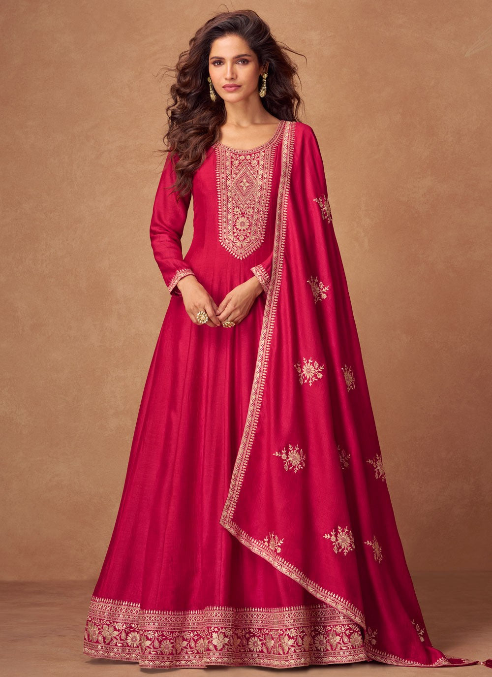 Embroidered Silk Gown - G1933