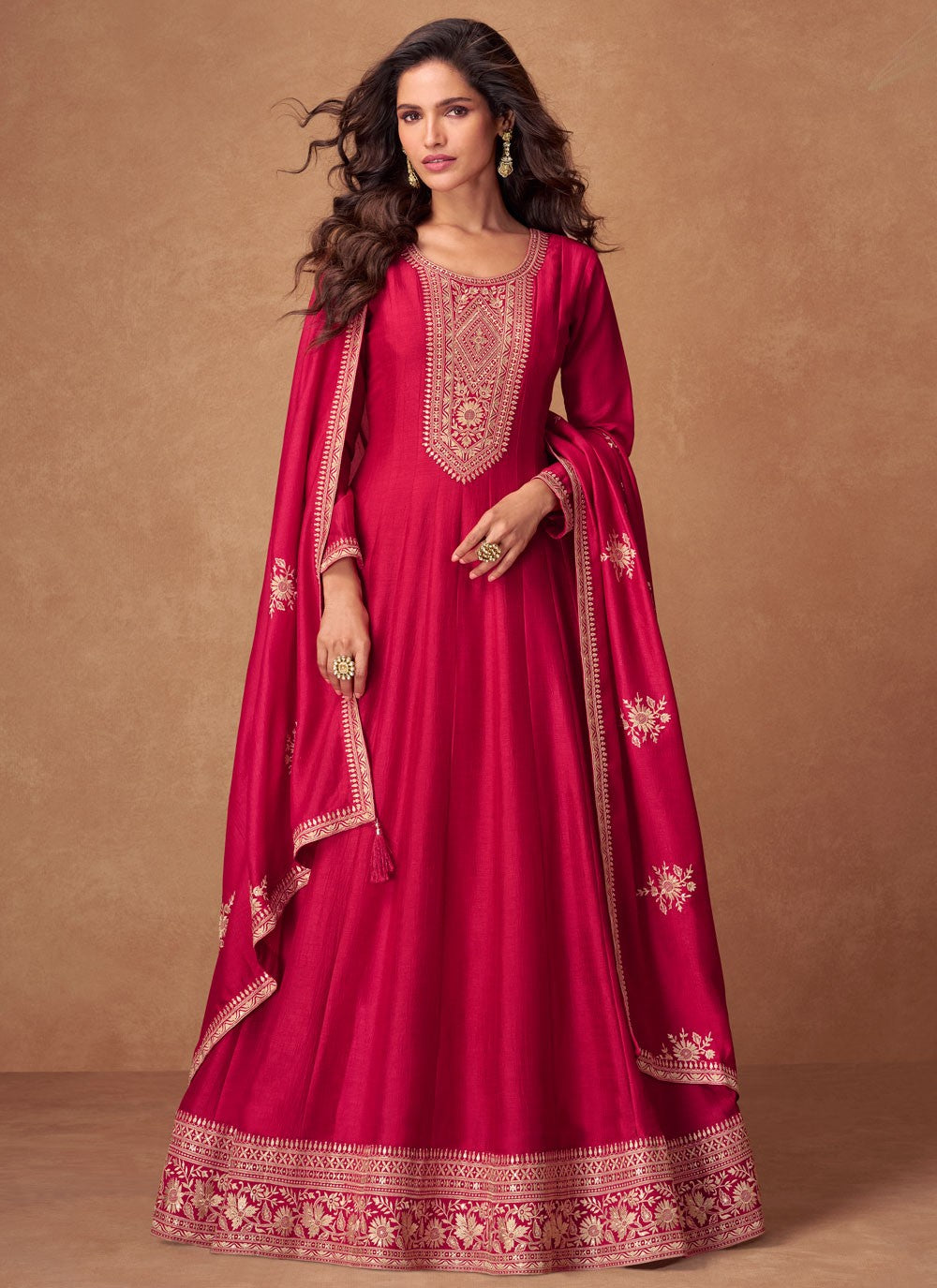 Embroidered Silk Gown - G1933