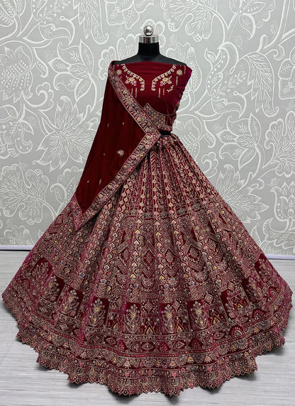 Diamond Velvet A - Line Lehenga - L2222