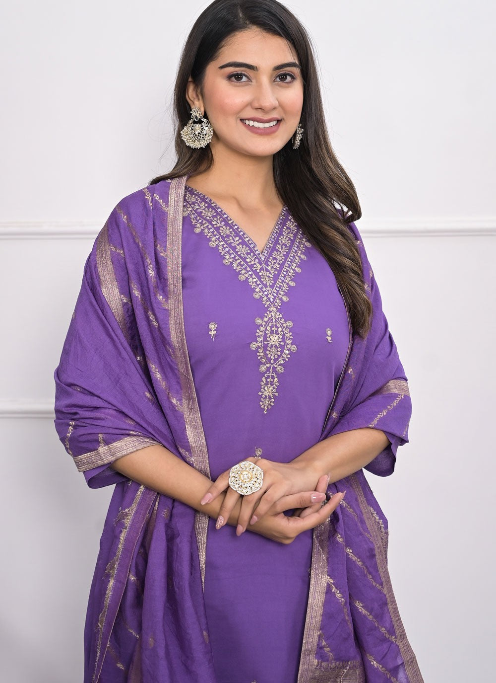 Silk, Viscose Salwar Suit - T3991