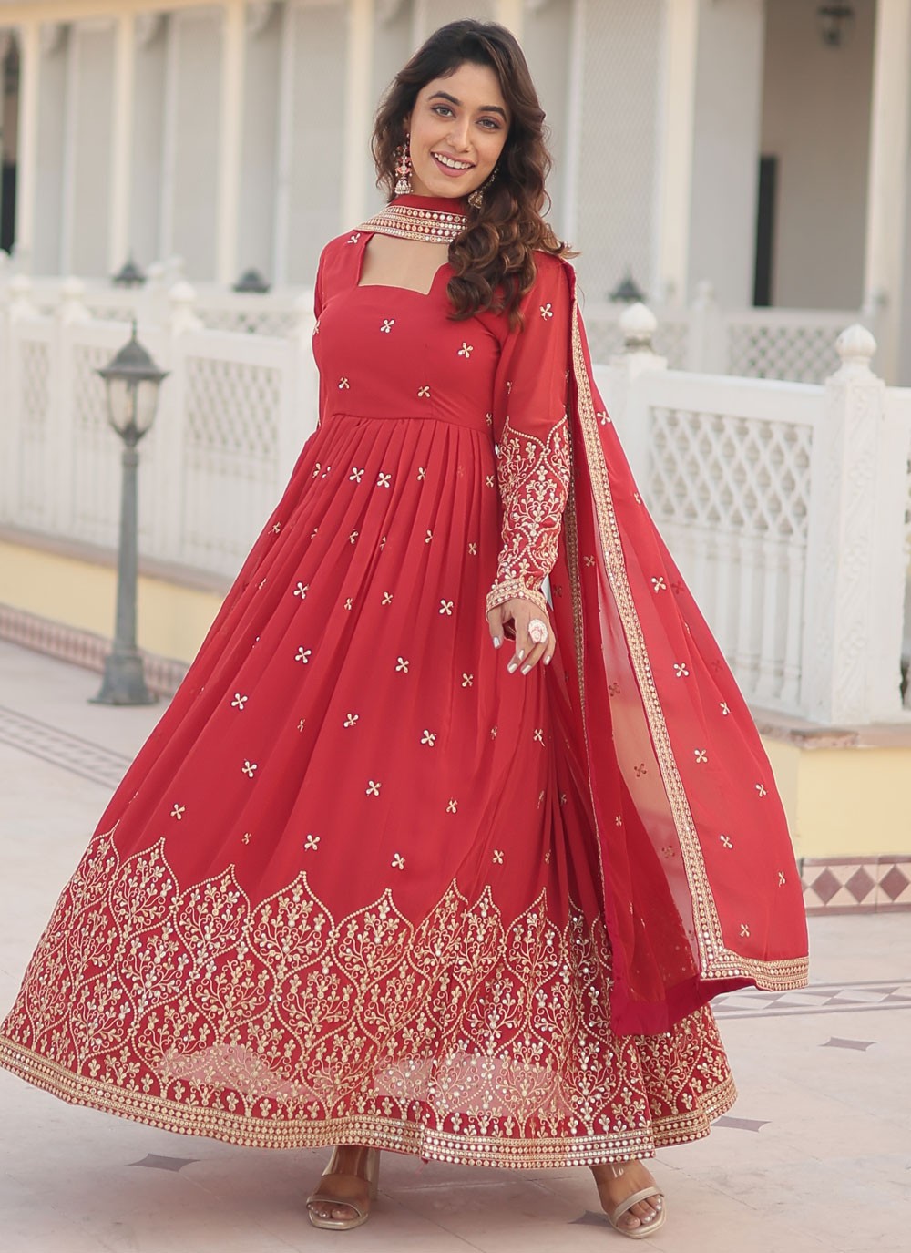 Faux Georgette Gown - G1278