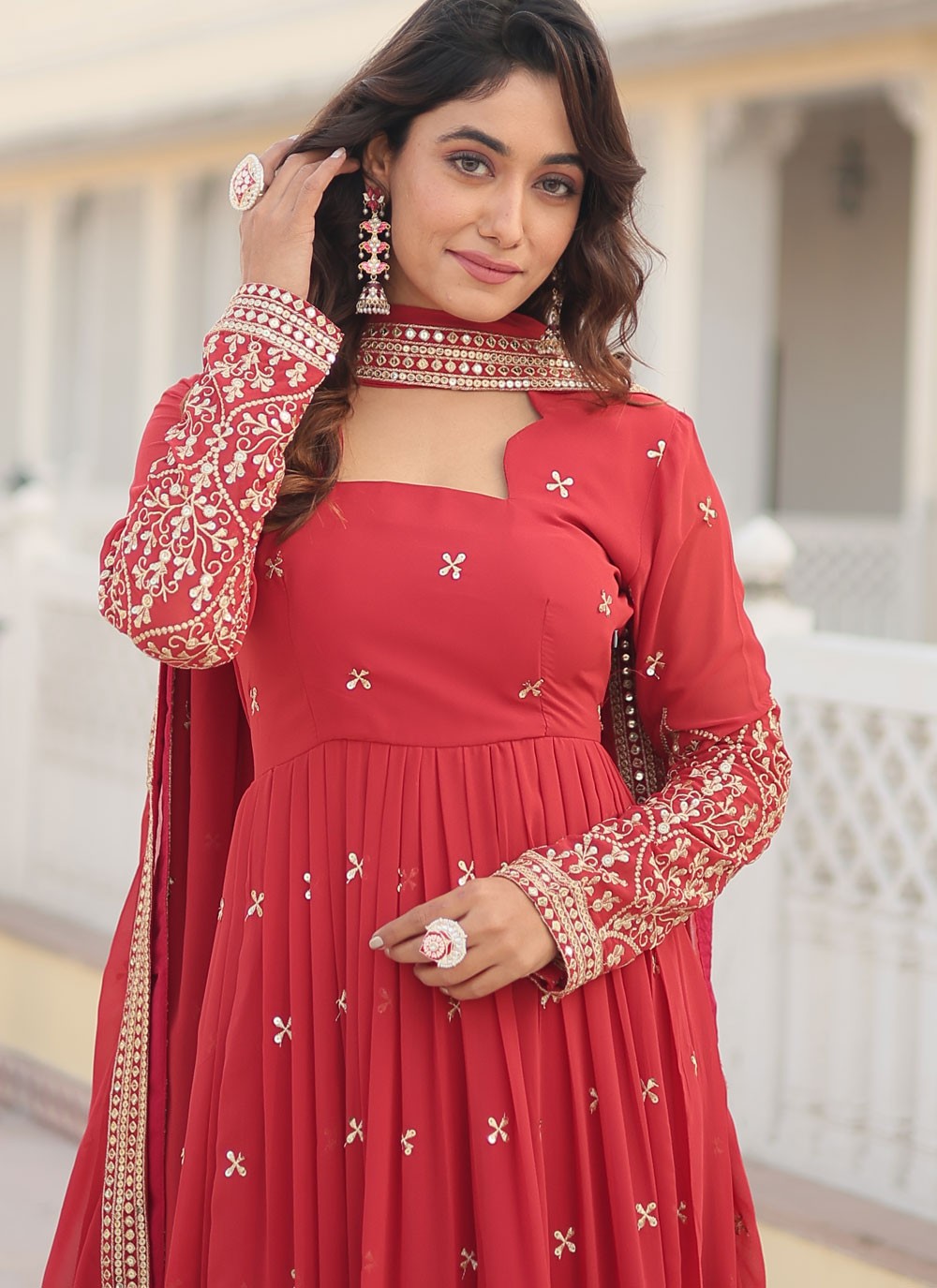 Faux Georgette Gown - G1278