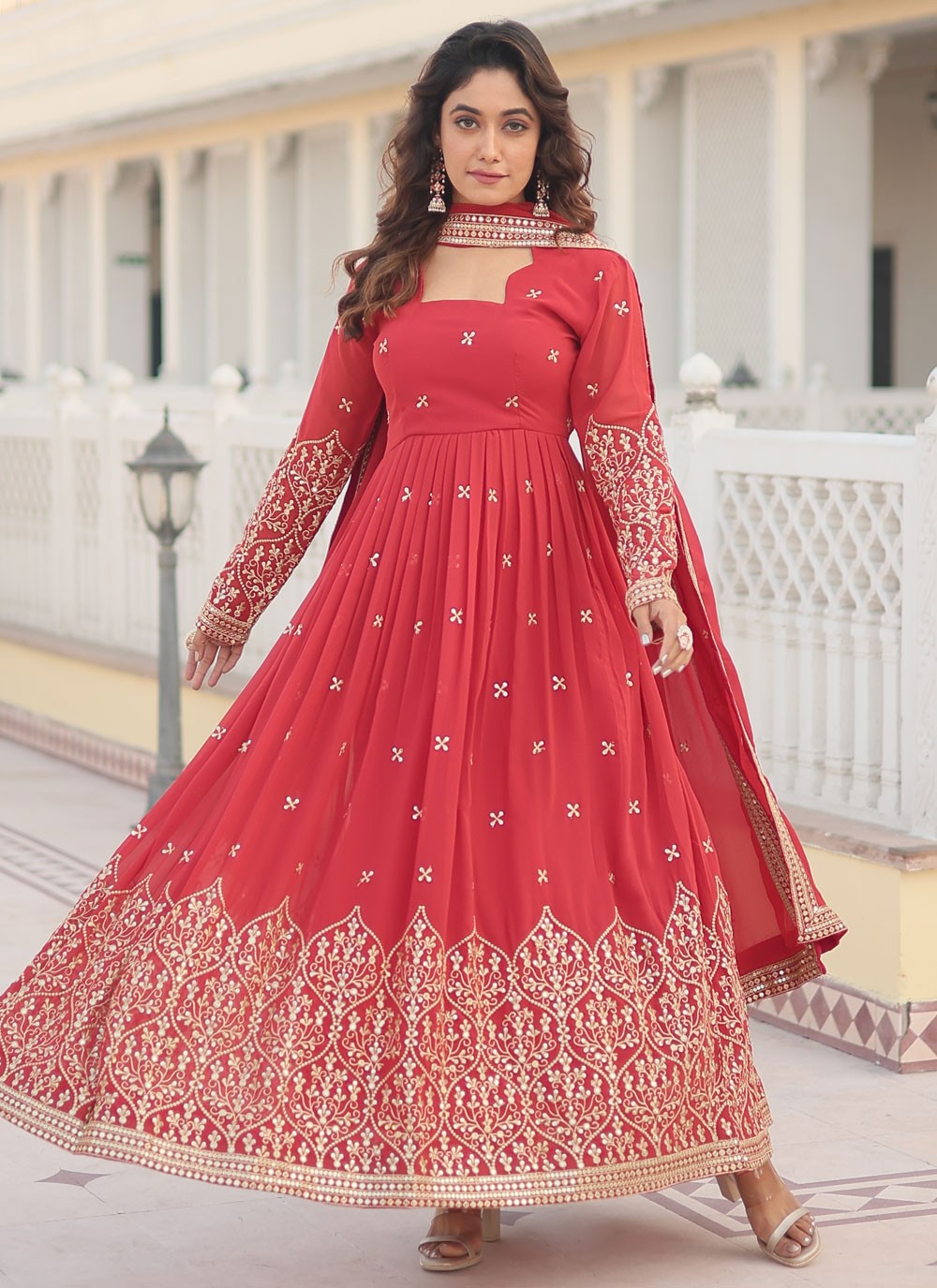 Faux Georgette Gown - G1278
