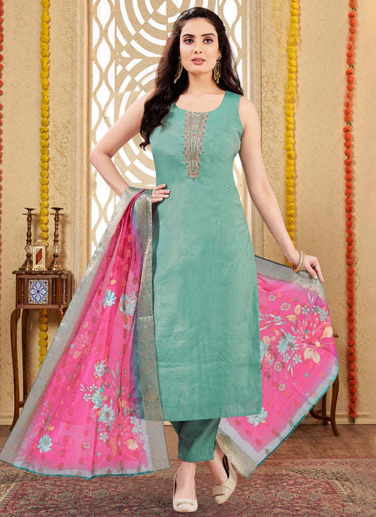 Archive Embroidered 316302 Turquoise T6683