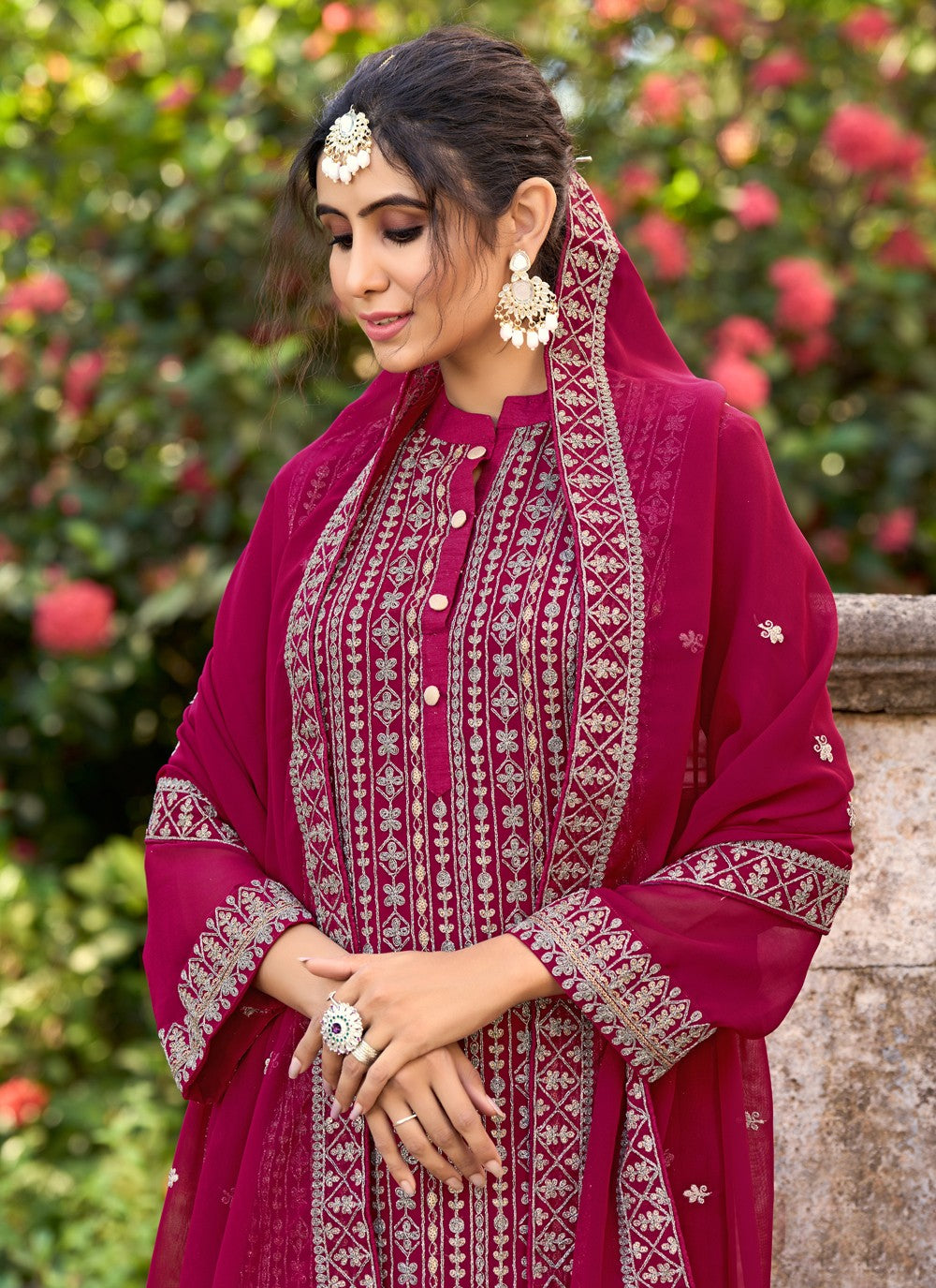 Silk Straight Suit - T1267
