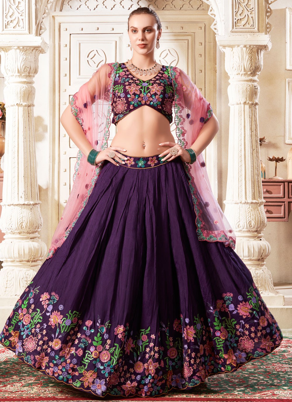 Diamond Net A - Line Lehenga - L2369